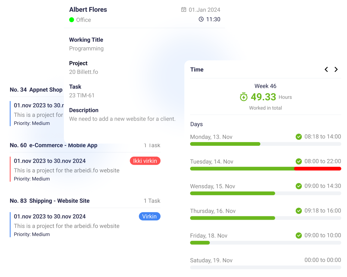 Time Tracker App Interface